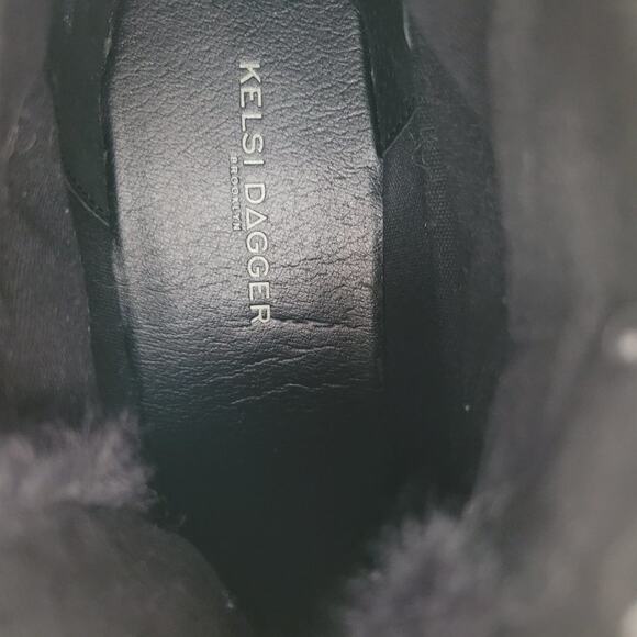 Kelsi Dagger Brooklyn Faux Fur Gamble Lug Sole Winter Boot in Black, Size 10 - Picture 11 of 13